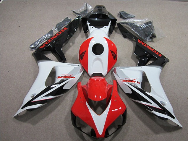 Custom 2006-2007 Black White Red Fireblade Honda CBR1000RR Motorcycle Fairings Kits