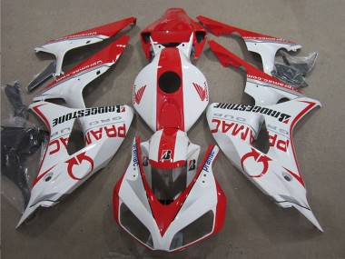 Aftermarket 2006-2007 White Red PRAMAC Honda CBR1000RR Moto Fairings