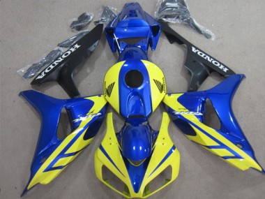 Aftermarket 2006-2007 Blue Yellow Honda CBR1000RR Replacement Fairings