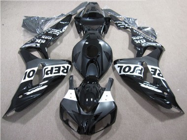 Custom 2006-2007 Black Repsol Honda CBR1000RR Motorcycle Fairing Kits