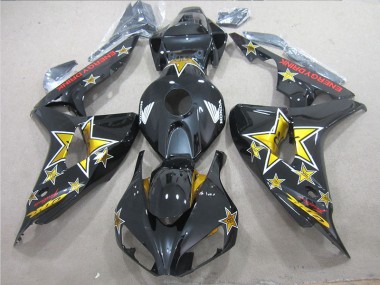 Custom 2006-2007 Black Yellow ENERGY DRINK Honda CBR1000RR Bike Fairing