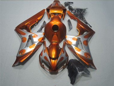 Custom 2006-2007 Orange Honda CBR1000RR Motorcycle Replacement Fairings