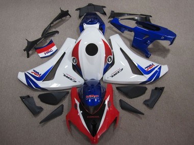 Custom 2008-2011 White Blue Red HRC Honda CBR1000RR Motor Bike Fairings