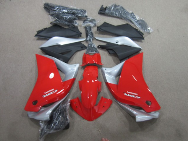 Custom 2011-2013 Red Silver Black Honda CBR125R Motorbike Fairing