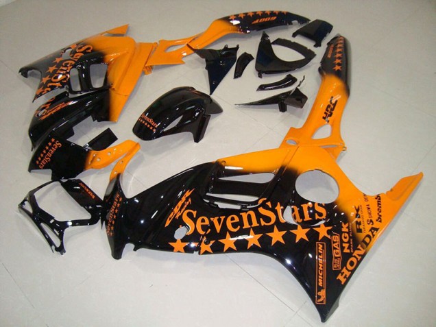 Aftermarket 1995-1998 Black Orange SevenStars Honda CBR600 F3 Motor Fairings