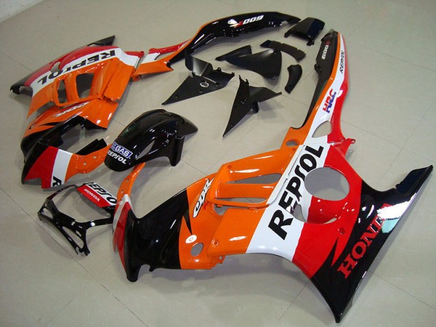 Aftermarket 1995-1998 Black Orange Repsol Honda CBR600 F3 Replacement Fairings