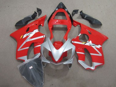 Custom 2001-2003 Red Silver Honda CBR600 F4i Replacement Fairings