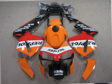 Aftermarket 2003-2004 Orange Black Repsol Honda CBR600RR Motorcylce Fairings