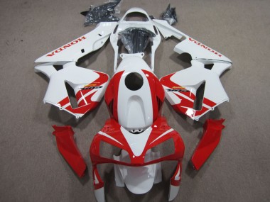 Aftermarket 2003-2004 White Red Honda CBR600RR Motorcycle Fairing Kits