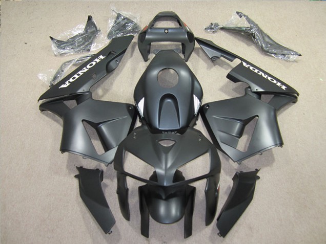 Custom 2005-2006 Black Honda CBR600RR Motorcycle Fairings Kit