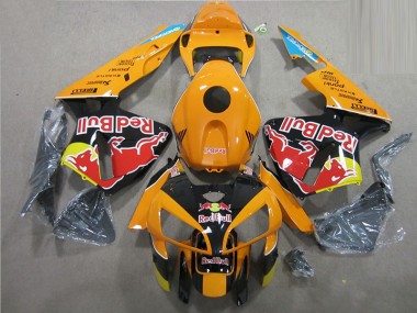 Custom 2005-2006 Orange Black Red Bull Honda CBR600RR Motorbike Fairing