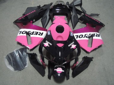 Custom 2005-2006 Pink Black Repsol Honda CBR600RR Bike Fairings