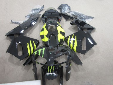 Custom 2005-2006 Black Green Monster Honda CBR600RR Motor Bike Fairings