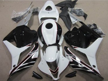 Custom 2009-2012 White Black Honda CBR600RR Motorcycle Fairings Kit