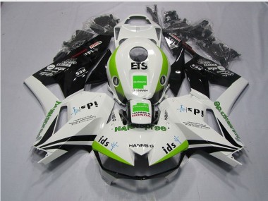 Aftermarket 2013-2021 White Green Hannspree ETS Honda CBR600RR Motorcycle Replacement Fairings
