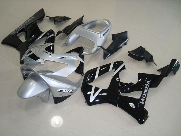 Aftermarket 2000-2001 Black Silver Honda CBR900RR 929 Replacement Fairings