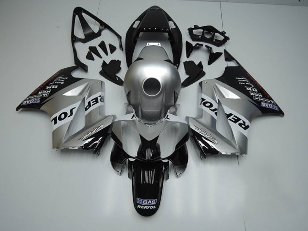 Aftermarket 2002-2013 Silver Repsol Honda VFR800 Motorcycle Fairings & Bodywork