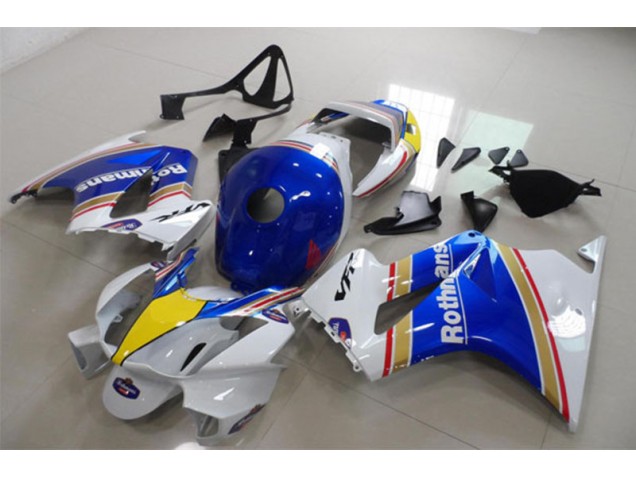 Aftermarket 2002-2013 Blue White Rothmans Honda VFR800 Motorcycle Fairing Kits