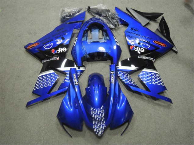 Custom 2003-2005 Blue Touch4 Kawasaki ZX10R Motorbike Fairings