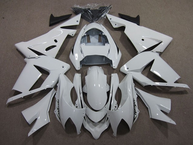 Custom 2003-2005 White Ninja Kawasaki ZX10R Motor Bike Fairings