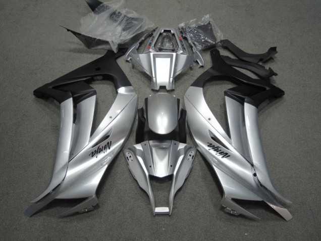 Aftermarket 2011-2015 Silver Black Ninja Kawasaki ZX10R Motorcycle Replacement Fairings