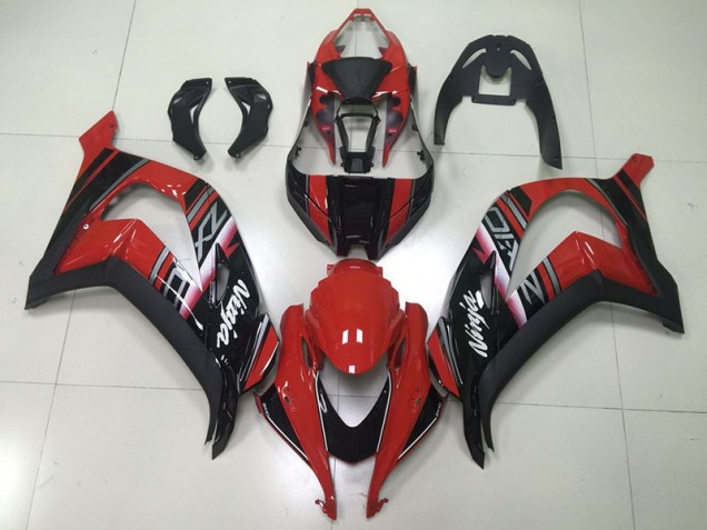 Custom 2016-2019 Black Red Ninja Kawasaki ZX10R Motorcycle Fairings Kit