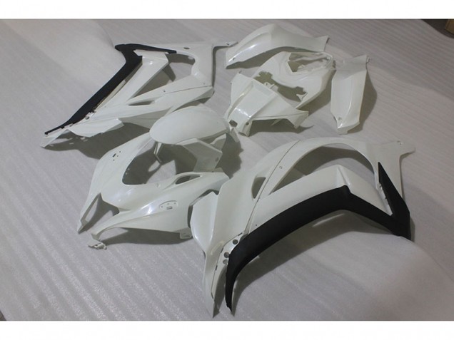 Custom 2016-2019 White Kawasaki ZX10R Motorcycle Fairings