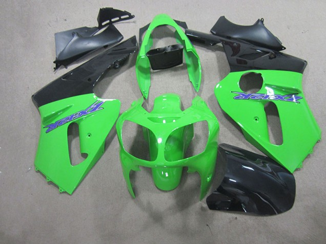 Custom 2000-2001 Green Kawasaki ZX12R Motorcycle Fairing Kits