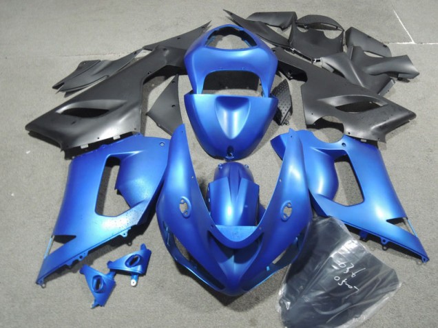 Custom 2005-2006 Blue Kawasaki ZX6R Motorbike Fairing Kits