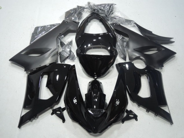 Custom 2005-2006 Black Kawasaki ZX6R Replacement Motorcycle Fairings & Bodywork