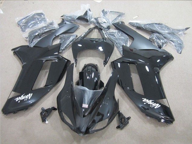 Custom 2007-2008 Black Ninja Kawasaki ZX6R Motor Bike Fairings