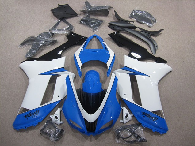 Custom 2007-2008 Black Kawasaki ZX6R Motorbike Fairings