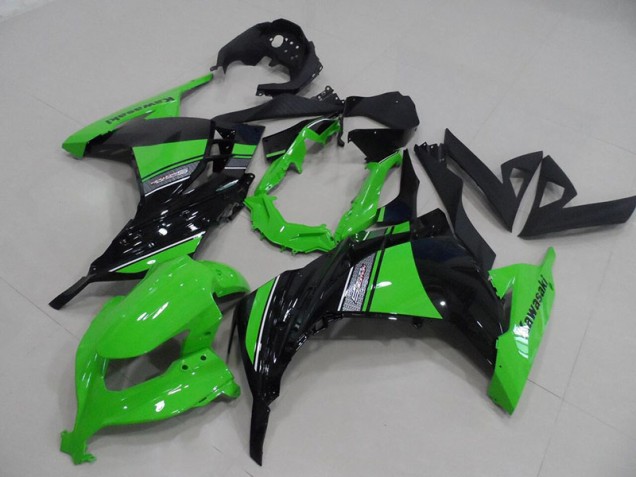 Aftermarket 2013-2016 Black Green Kawasaki ZX300R Moto Fairings