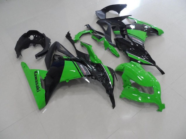 Aftermarket 2013-2016 Black Green Kawasaki ZX300R Motorcycle Replacement Fairings