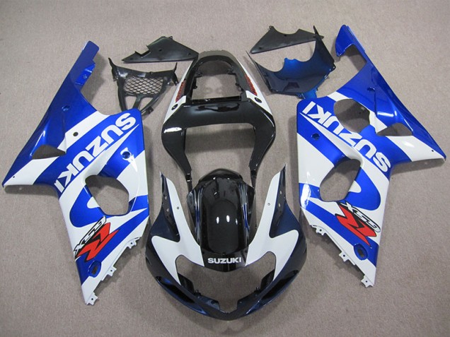 Aftermarket 2000-2002 Blue White Decal Suzuki GSXR1000 Replacement Fairings