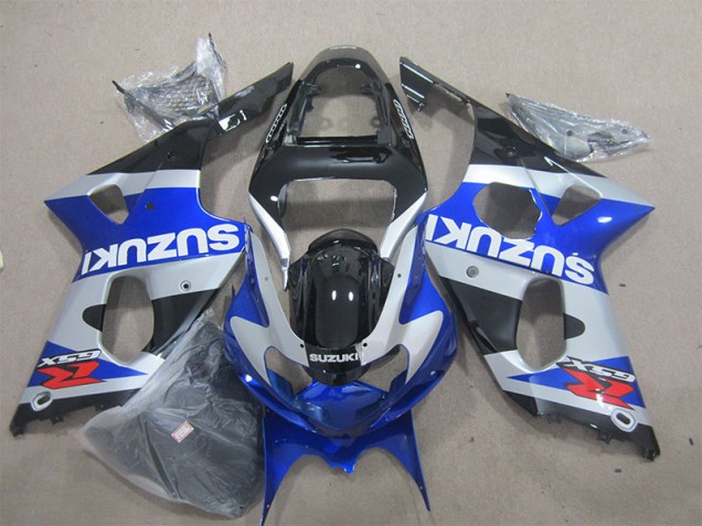 Custom 2000-2002 Blue White Decal Suzuki GSXR1000 Motorcycle Fairings