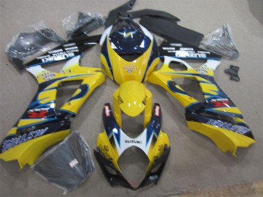 Custom 2007-2008 Yellow Blue Suzuki GSXR1000 Replacement Fairings