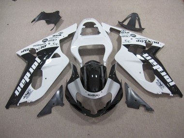 Aftermarket 2001-2003 White Black Suzuki GSXR600 Motorbike Fairings