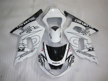 Custom 2001-2003 White Black Corona Extra Suzuki GSXR600 Bike Fairings