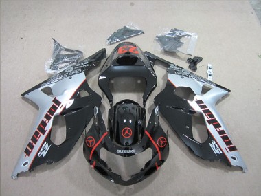 Custom 2001-2003 Black Red 23 Suzuki GSXR600 Bike Fairing Kit