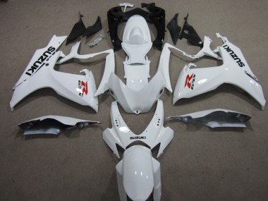 Custom 2006-2007 White Suzuki GSXR600 Motorcyle Fairings