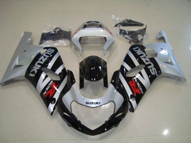 Aftermarket 2001-2003 Black Silver Suzuki GSXR750 Replacement Motorcycle Fairings