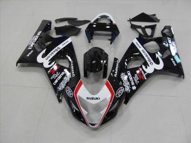 Aftermarket 2004-2005 Black Red Beacon Suzuki GSXR750 Motorbike Fairings