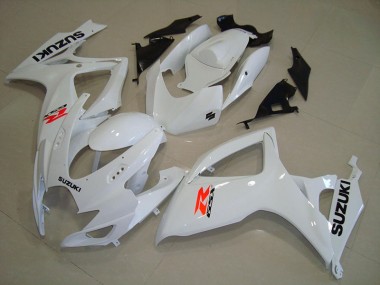 Aftermarket 2006-2007 White Suzuki GSXR750 Motor Fairings