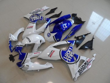 Aftermarket 2006-2007 Blue White Lucky Strike Motul 34 Suzuki GSXR750 Motorcycle Fairing Kit