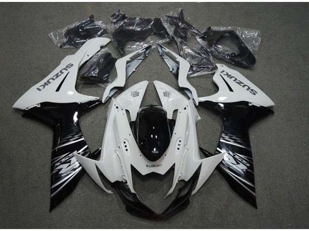 Custom 2011-2021 White Black Suzuki GSXR750 Bike Fairings