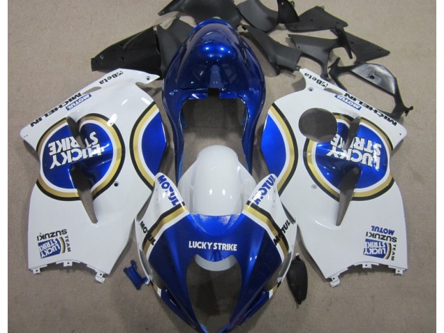 Custom 1996-2007 Blue Motul White Lucky Strike Suzuki GSXR1300 Hayabusa Motorcycle Replacement Fairings