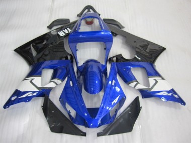 Custom 2000-2001 Blue Black White Yamaha YZF R1 Motorcycle Fairing