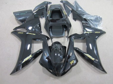 Custom 2002-2003 Black with Gold Decal Yamaha YZF R1 Motorbike Fairing