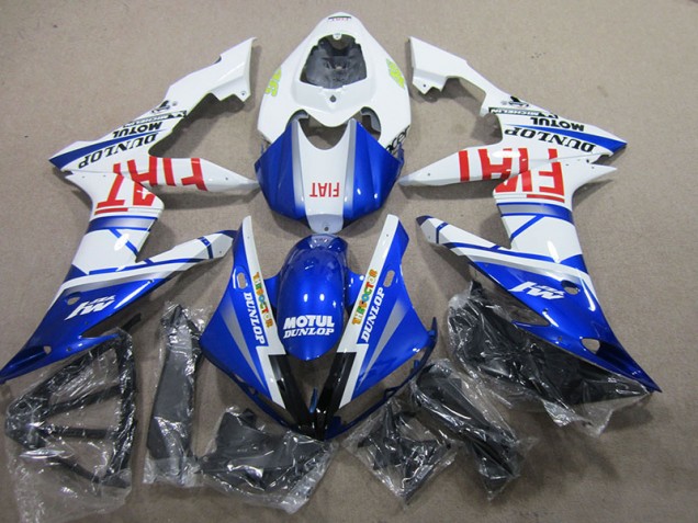 Aftermarket 2004-2006 Blue White Motul Fiat Yamaha YZF R1 Motorbike Fairing Kits